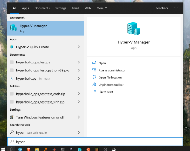 Hyper V Manager to Install and Run VMs